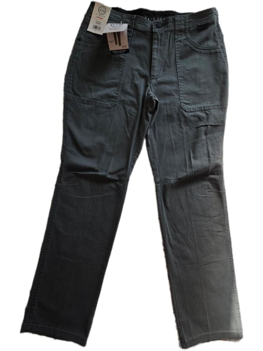 Wrangler ATG Sierra Slim Pant Women 12 Short Dark Gray Utility NWT